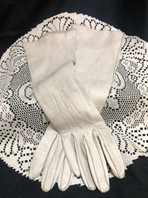 Gloves leather vintage(F)