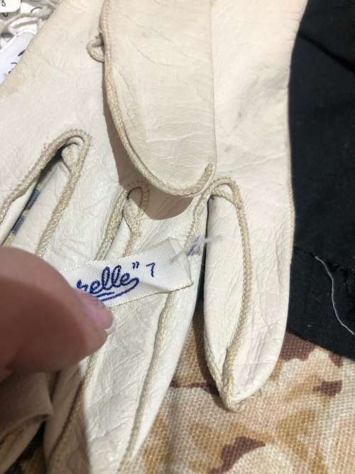 Gloves leather vintage(F)