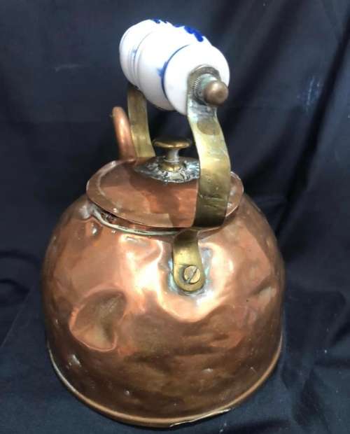 kettle copper porcelain handle