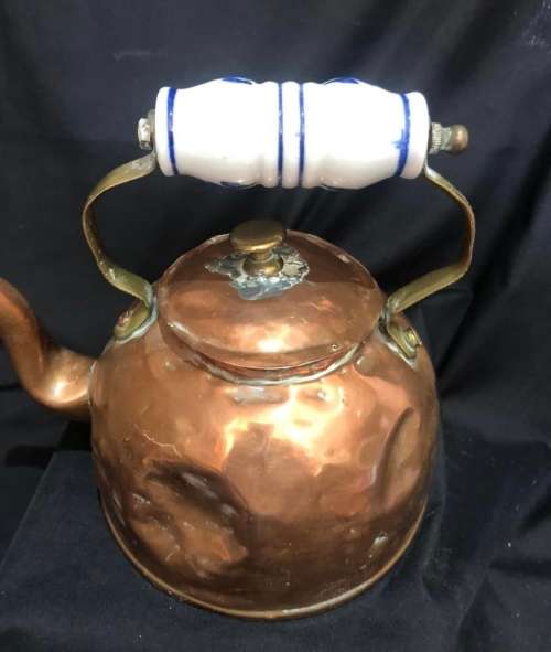 kettle copper porcelain handle