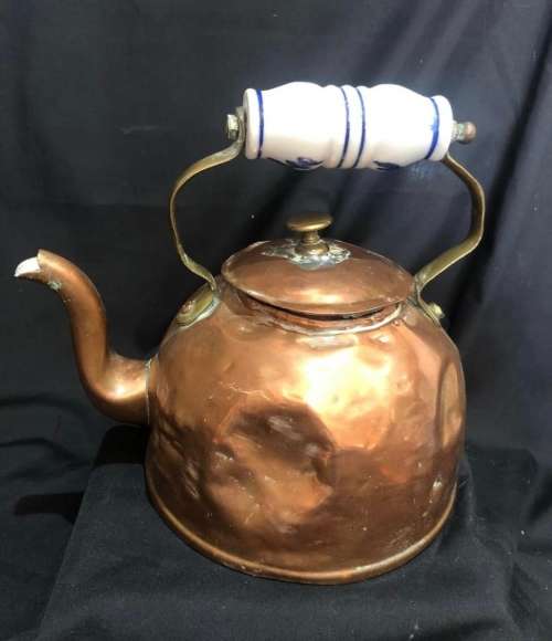 kettle copper porcelain handle