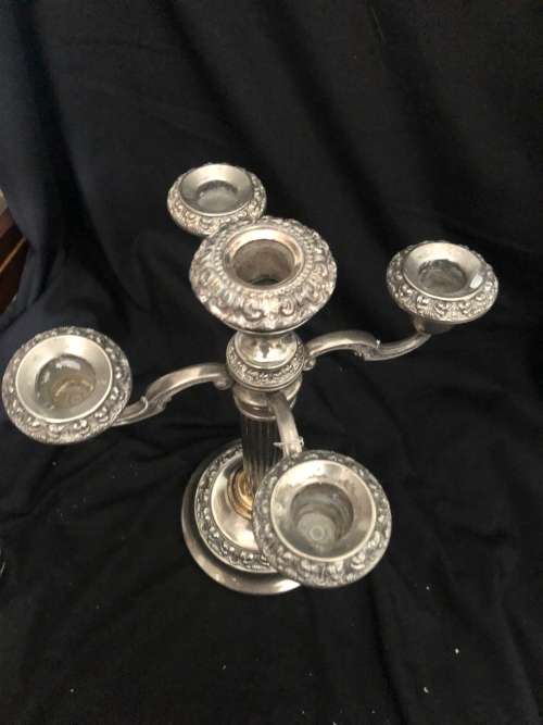 Candle holder silver plated