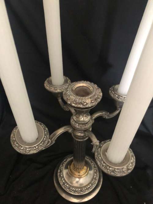 Candle holder silver plated