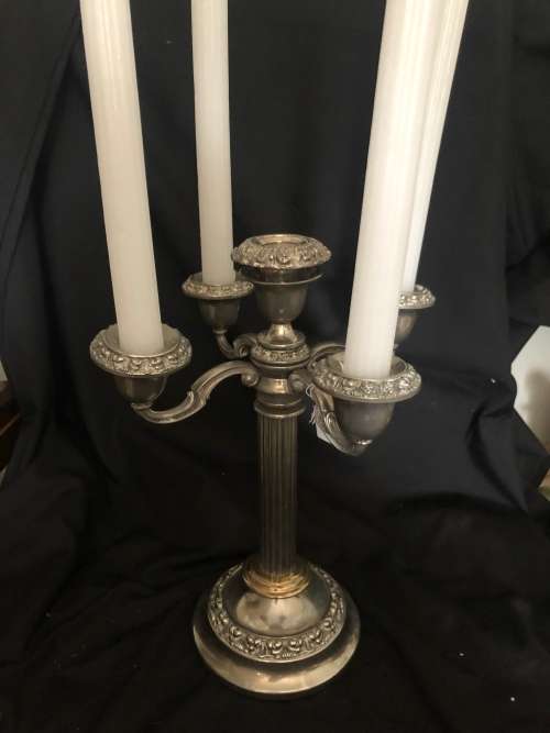 Candle holder silver plated