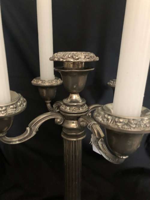 Candle holder silver plated