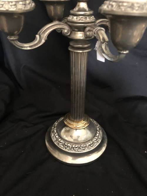 Candle holder silver plated