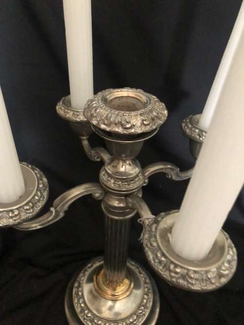Candle holder silver plated