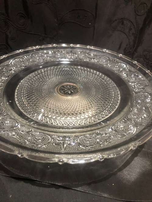 Cake stand/Tazza silver plated/glass