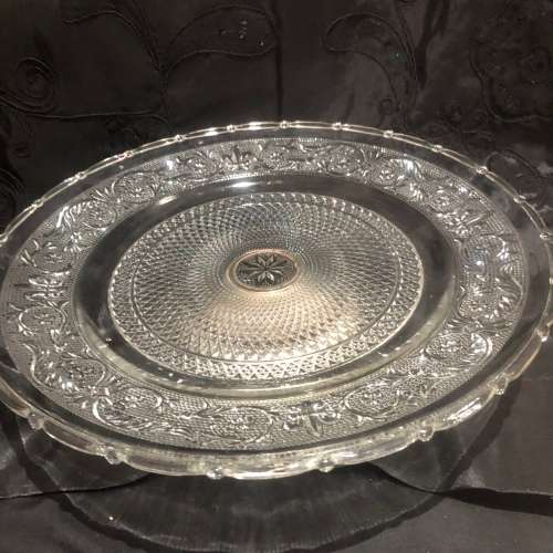 Cake stand/Tazza silver plated/glass
