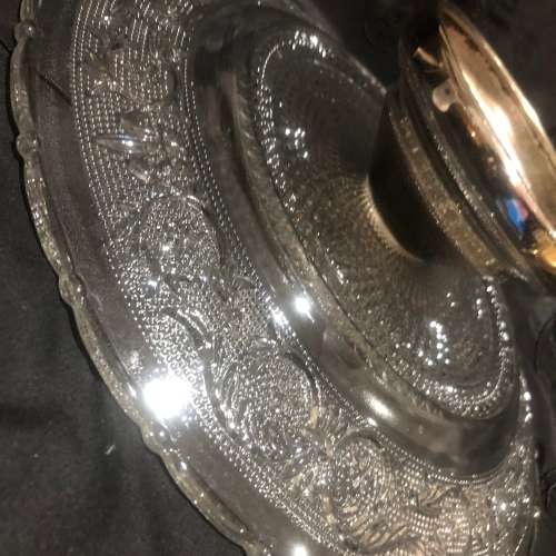 Cake stand/Tazza silver plated/glass
