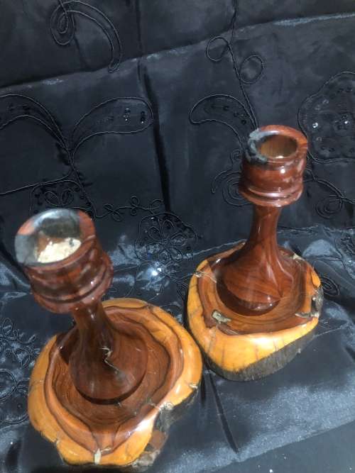 Candle holders Olive Wood