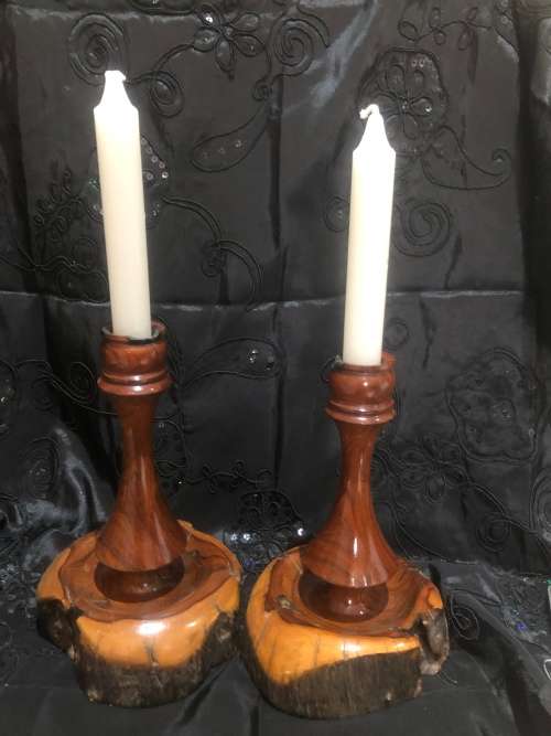 Candle holders Olive Wood