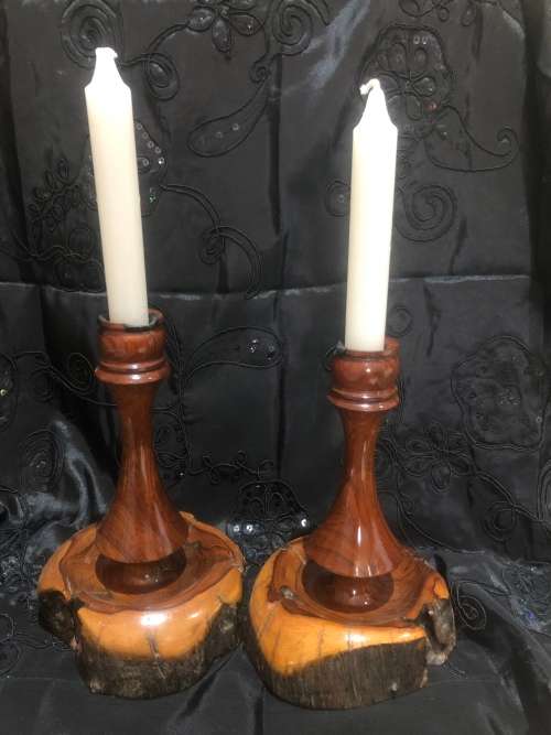 Candle holders Olive Wood
