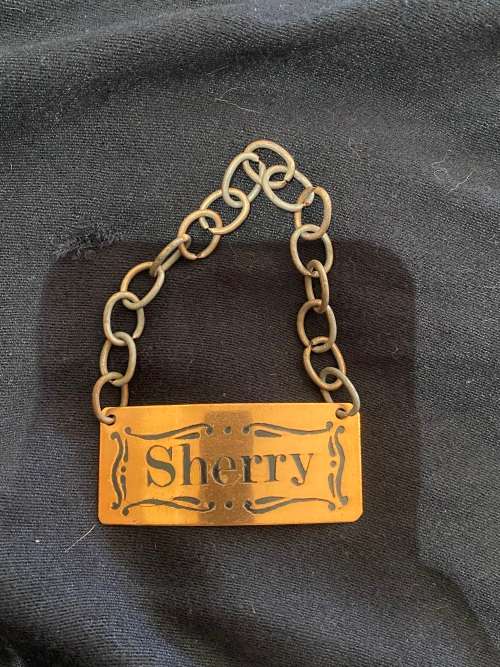 Decanter lable copper