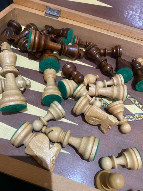 Chess/backgammon set large