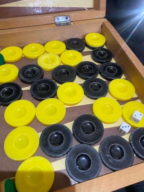 Chess/backgammon set large