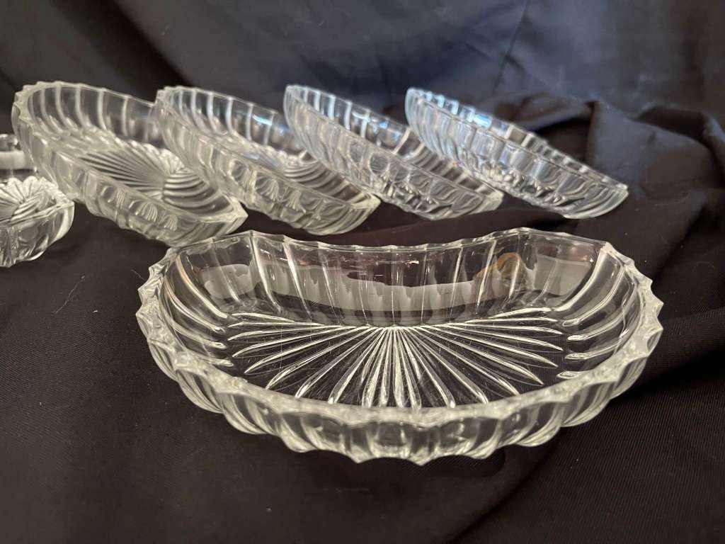 Salad Bowls/ plates Crystal set x6