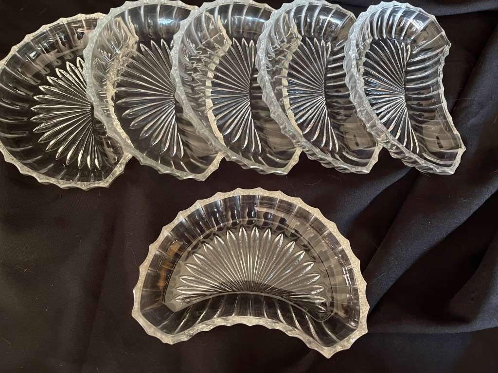 Salad Bowls/ plates Crystal set x6