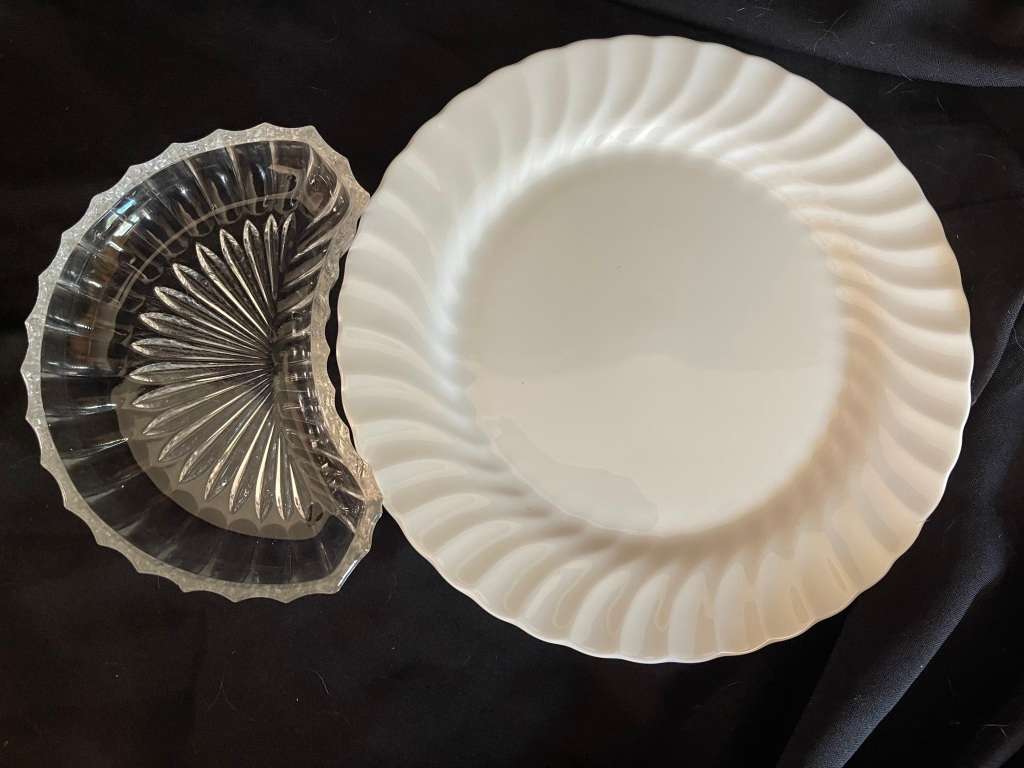 Salad Bowls/ plates Crystal set x6