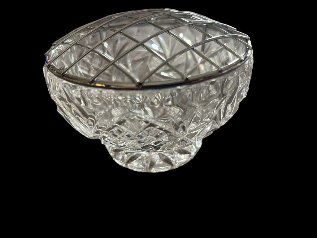Vase rose bowl crystal