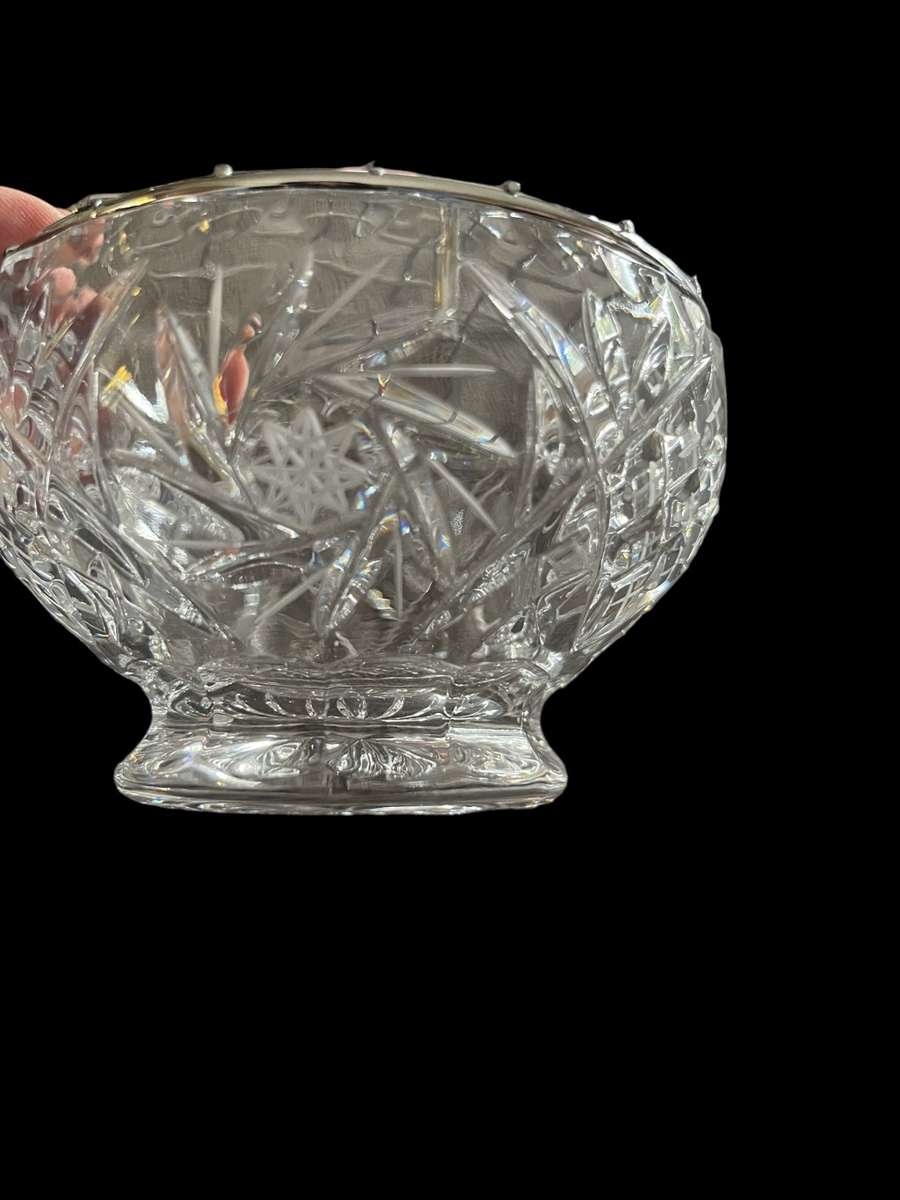 Vase rose bowl crystal