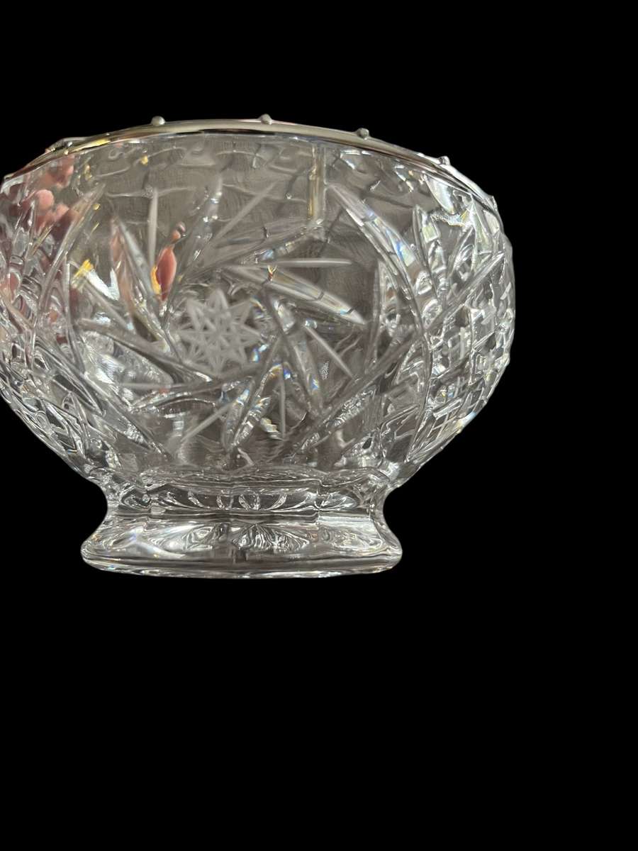 Vase rose bowl crystal