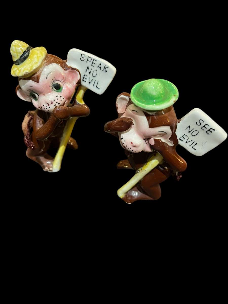 Ornaments Hear/speak/see/think no evil Balboa ornaments