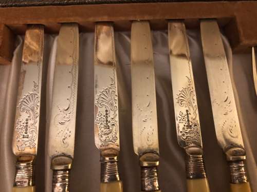 Sterling Silver Cuffed Bone Handle Cutlery(CUT340)