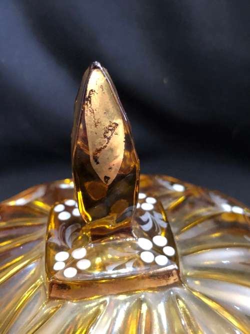 Venetian (?) Lidded BowlMAKE OFFER(GLS143)