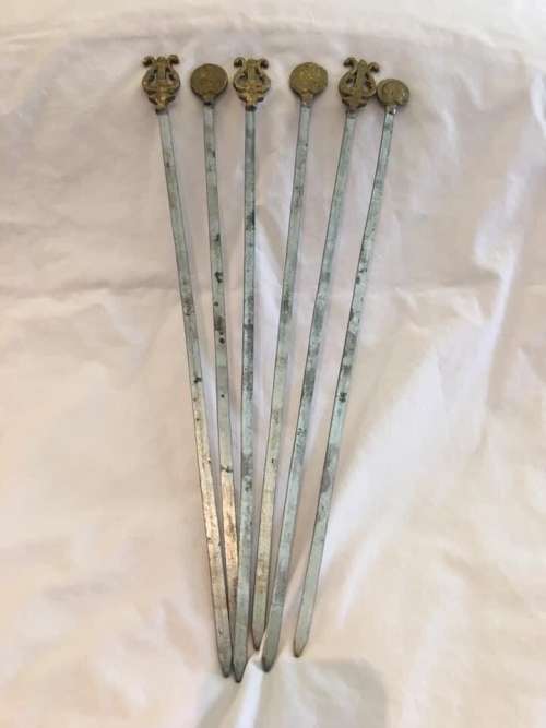 Six Skewer Stock Brass Metal Make Offer