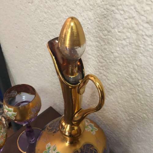 Venetian Decanter And Glasses Set