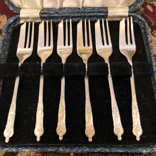 Apostle Cake Forks Silver Plated