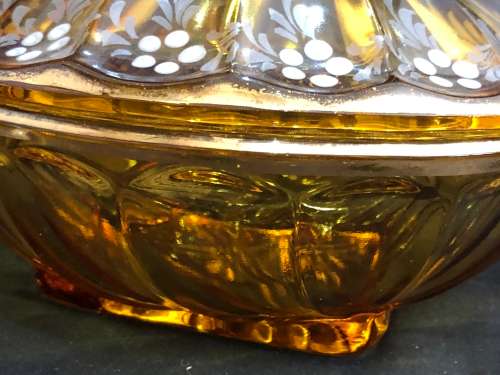 Venetian (?) Lidded BowlMAKE OFFER(GLS143)