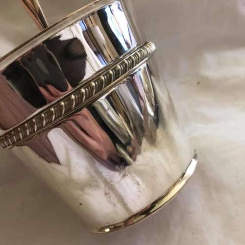 Ice Bucket & Tong Silver Plated