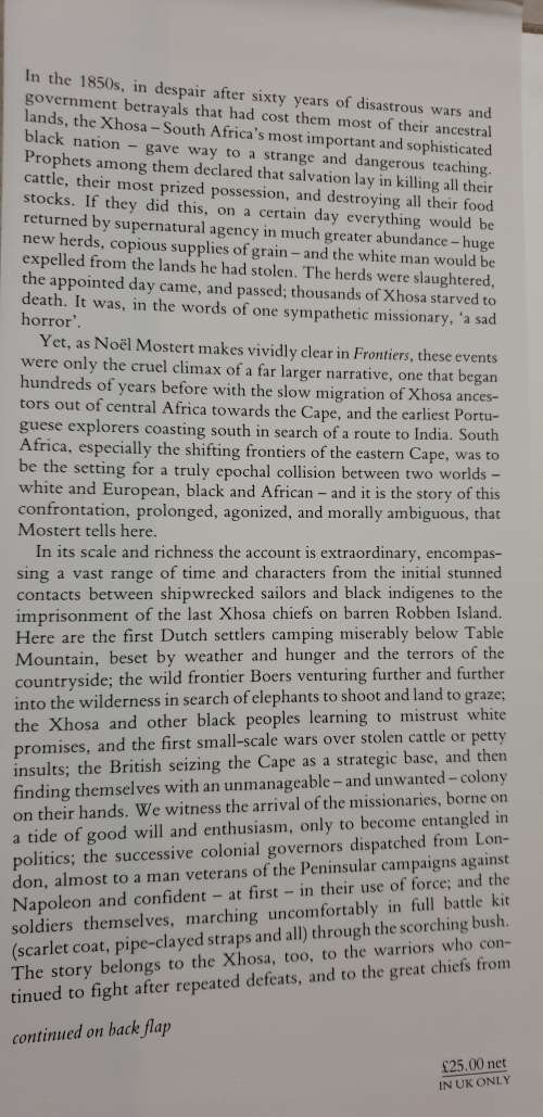 FRONTIERS - NEIL MOSTERT :EPIC OF SOUTH AFRICA'S XHOSA PEOPLE