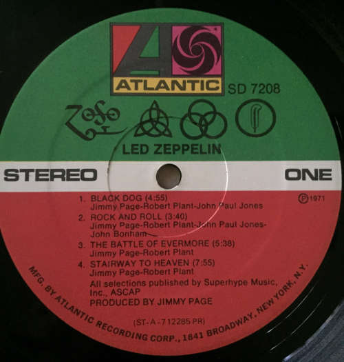 Led Zeppelin- IV Vinyl Lp US 1971