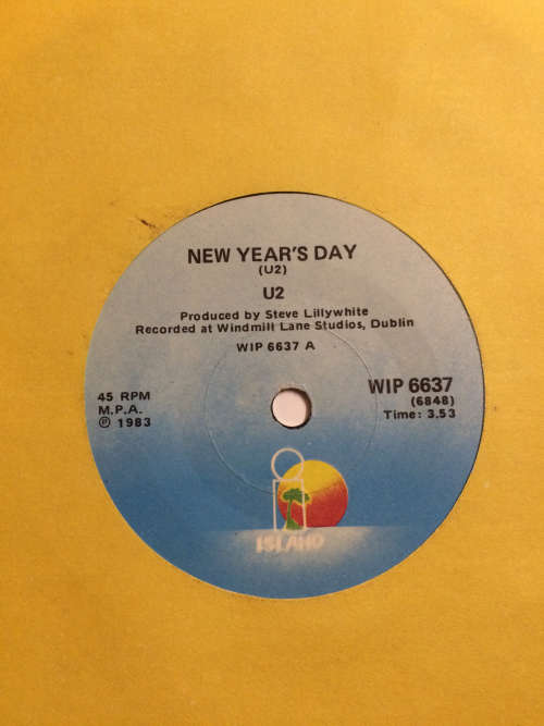 U2 - New Years Day 7 Single Rare SA Press