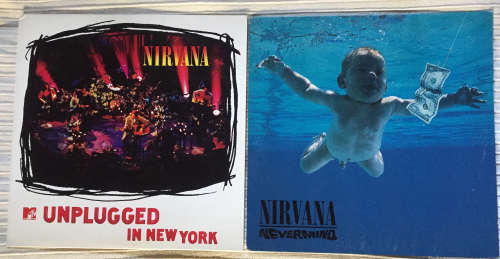 Nirvana Vinyl Records X 2 Nevermind & Mtv Unplugged Re Issues