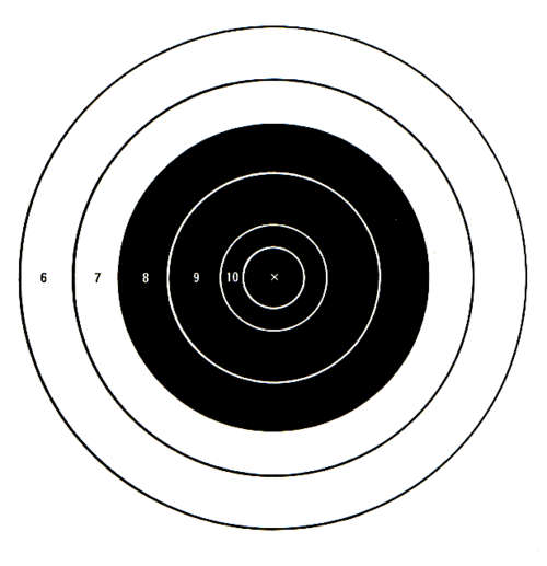 300mm x 300mm black and white shooting targets