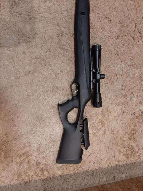 Kral N 11. 22 air rifle with 4 by 32 Beeman scope ND scope mounts