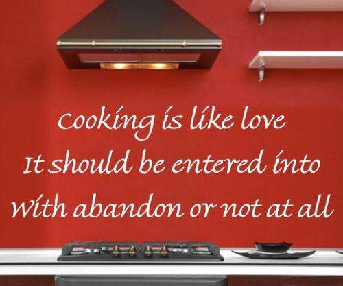 VINYL DECAL - COOK LIKE LOVE INSPIRATIONAL QUOTE TYPE 3 - WALL ART