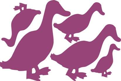 VINYL DECAL - DUCKS - WALL ART