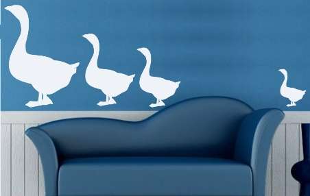 VINYL DECAL - GEESE - WALL ART