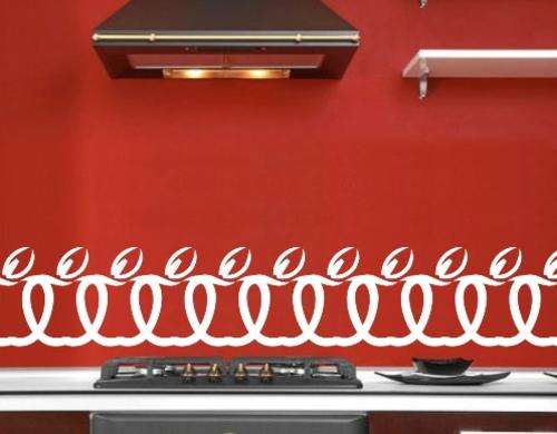 VINYL DECAL - CONNECTED APPLE BORDER - WALL ART