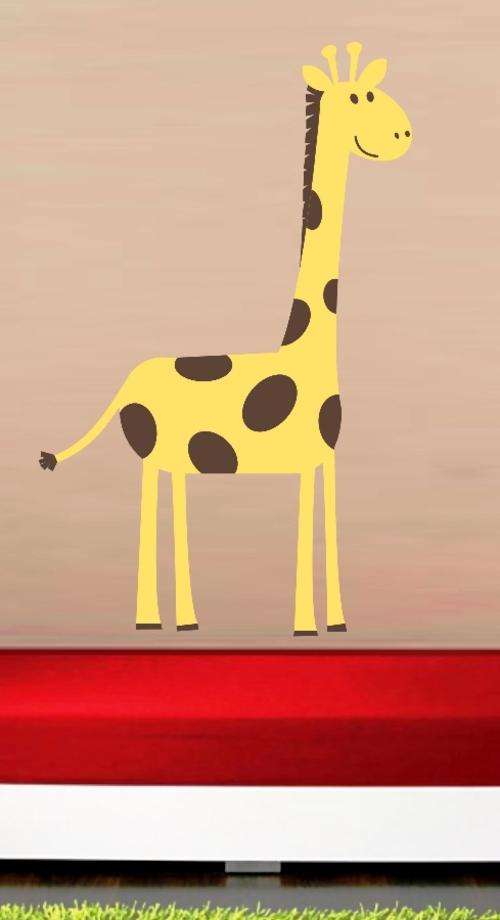 VINYL DECAL - CUTE GIRAFFE - WALL ART - CHOOSE COLOUR*