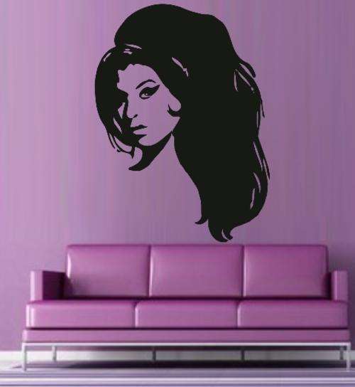 VINYL DECAL - AMY WINEHOUSE - WALL ART - CHOOSE COLOUR*