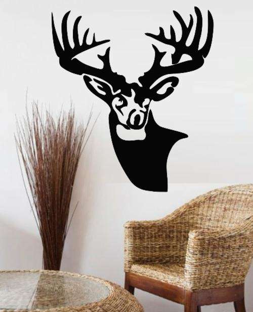 VINYL DECAL - DEER ANTLERS - WALL ART - CHOOSE COLOUR*