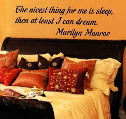 FREE SHIP/LOW COURIER - DREAM MARILYN MONROE QUOTE 2 - WALL STICKER - 60+ COLOURS