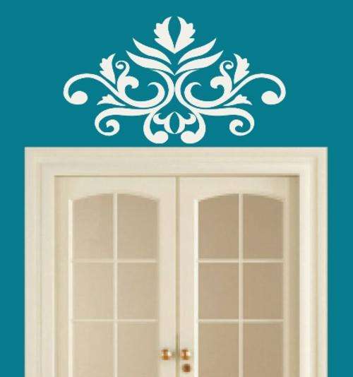 FREE SHIP/LOW COURIER - FLORAL FLOURISH 1 - WALL STICKER - CHOOSE COLOUR