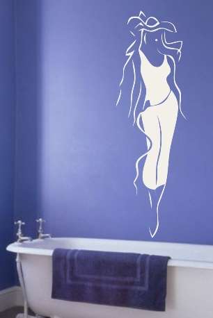 VINYL DECAL - SUMMER GIRL - WALL ART - CHOOSE COLOUR